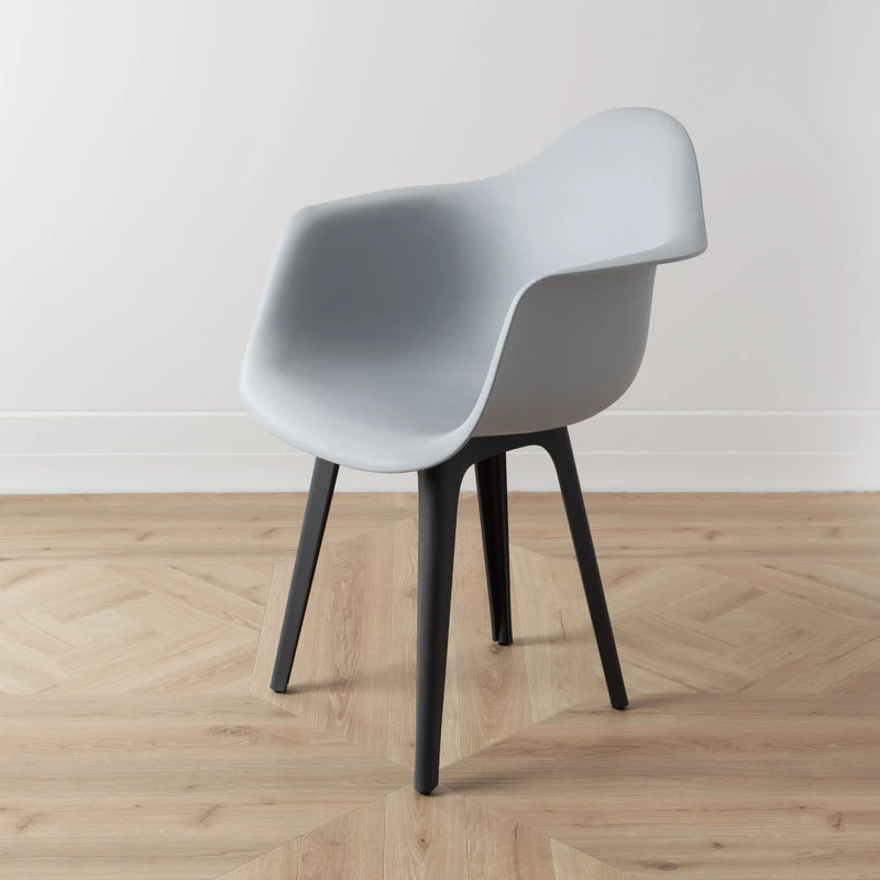 DERSTUHL Комплект стульев пластиковых 4 шт Plast Dark Grey Eames (изображение №6)