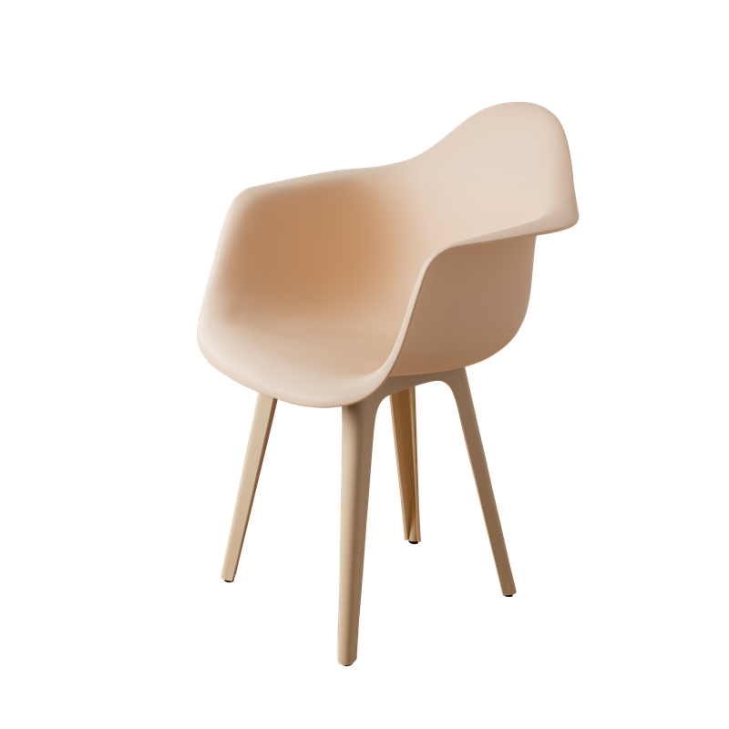 DERSTUHL Стул-кресло из пластика Plast Beige Eames