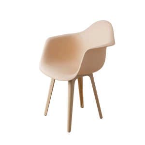 DERSTUHL Комплект стульев пластиковых 4 шт Plast Beige Eames