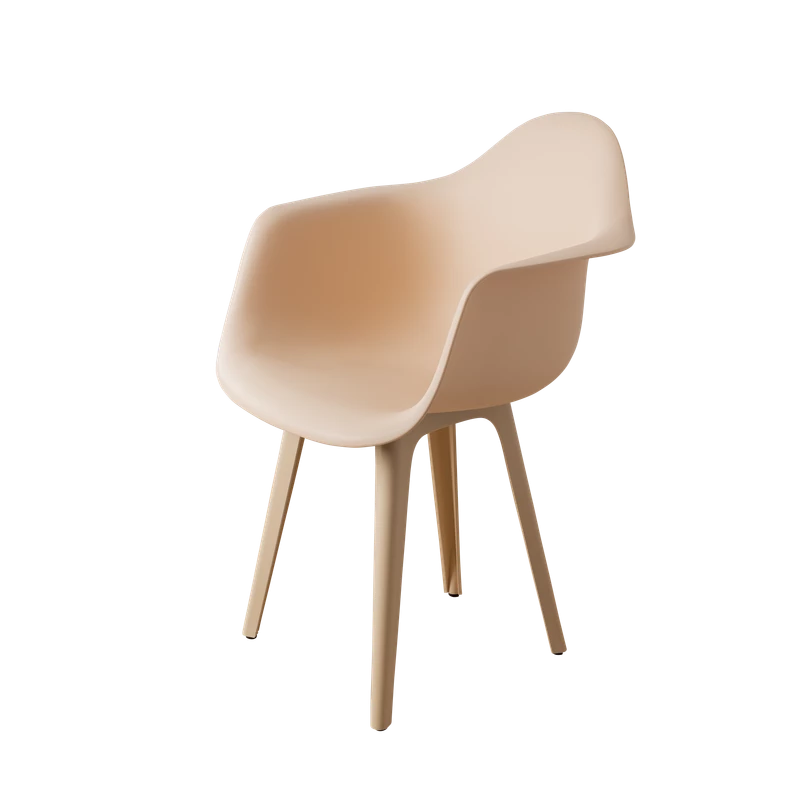 DERSTUHL Стул-кресло из пластика Plast Beige Eames (изображение №1)