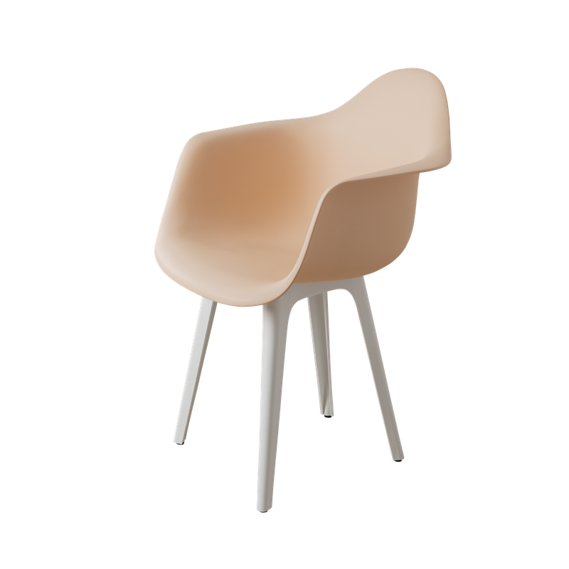 DERSTUHL Комплект стульев пластиковых 4 шт Plast White Eames