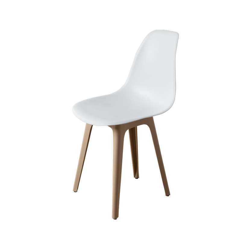 DERSTUHL Комплект стульев пластиковых 4 шт Plast Dark Beige Eames