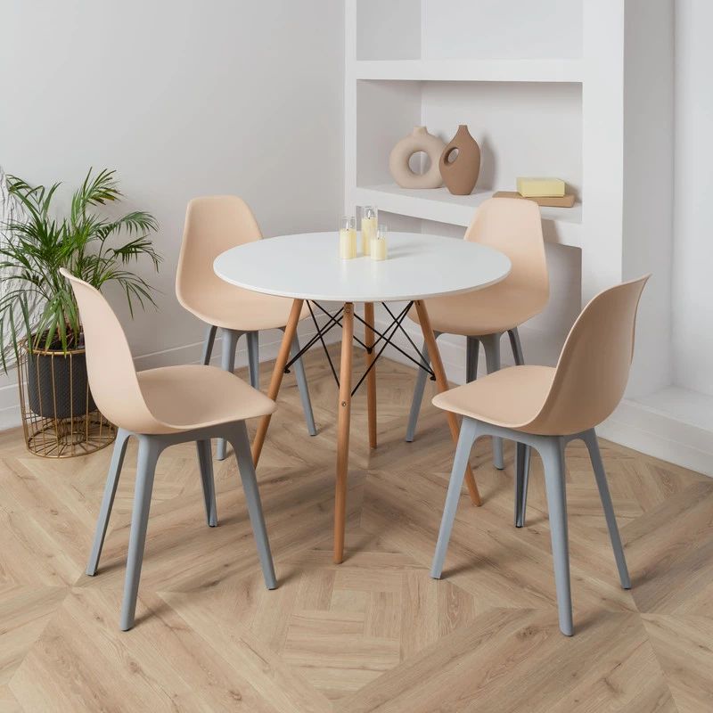 DERSTUHL Комплект стульев пластиковых 4 шт Plast Grey Eames (изображение №2)