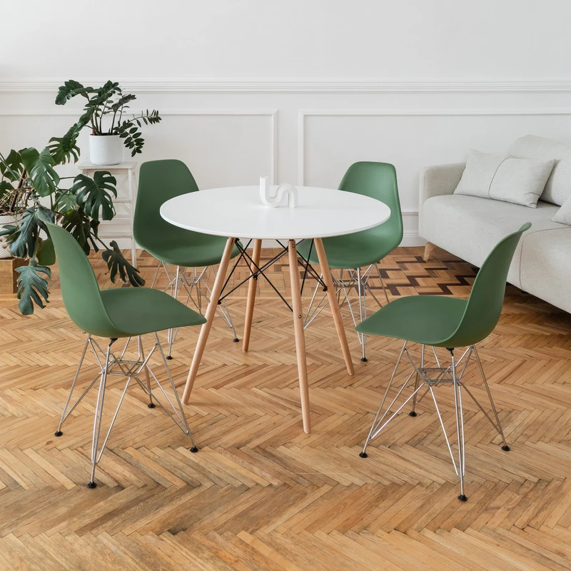 DERSTUHL Комплект стульев пластиковых 2 шт Chrom Eames (изображение №2)