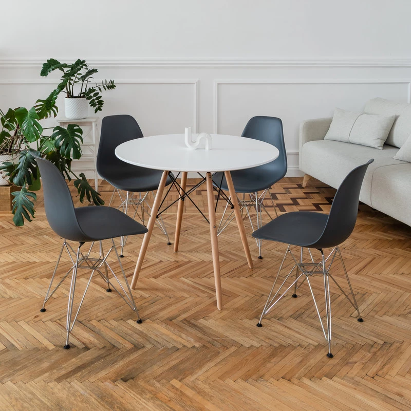 DERSTUHL Комплект стульев пластиковых 2 шт Chrom Eames (изображение №2)