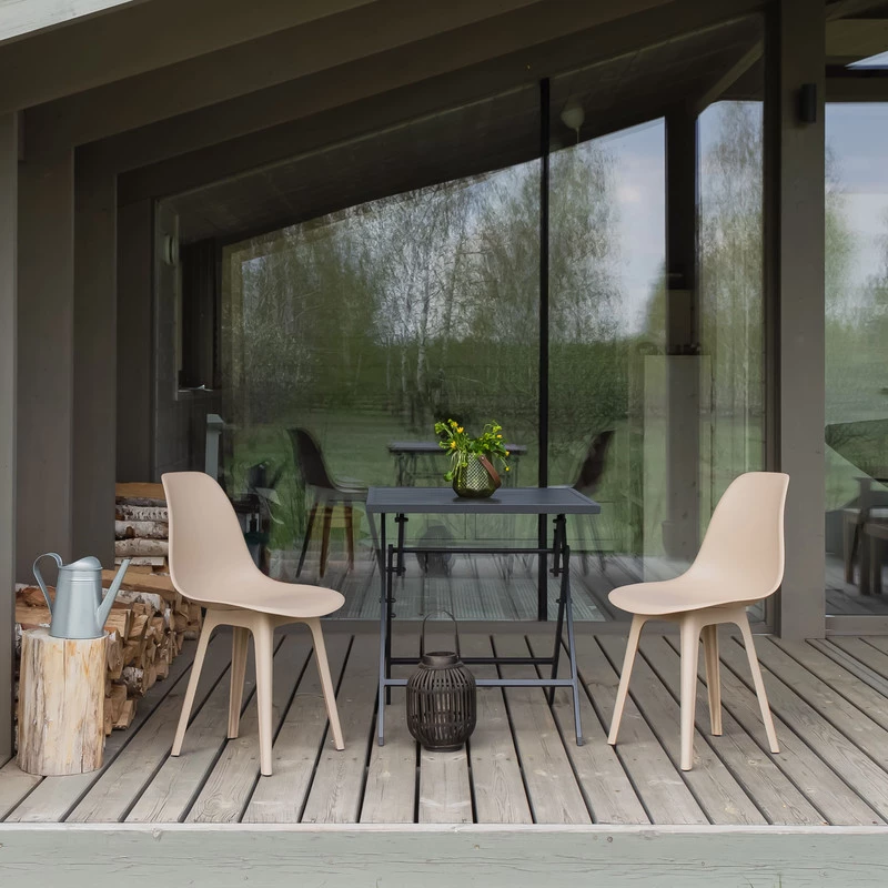 DERSTUHL Комплект стульев пластиковых 2 шт Plast Dark Beige Eames (изображение №2)