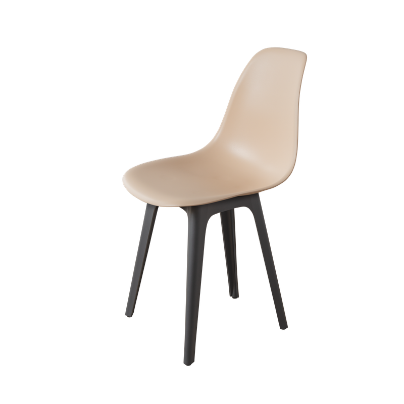DERSTUHL Комплект стульев пластиковых 4 шт Plast Dark Grey Eames