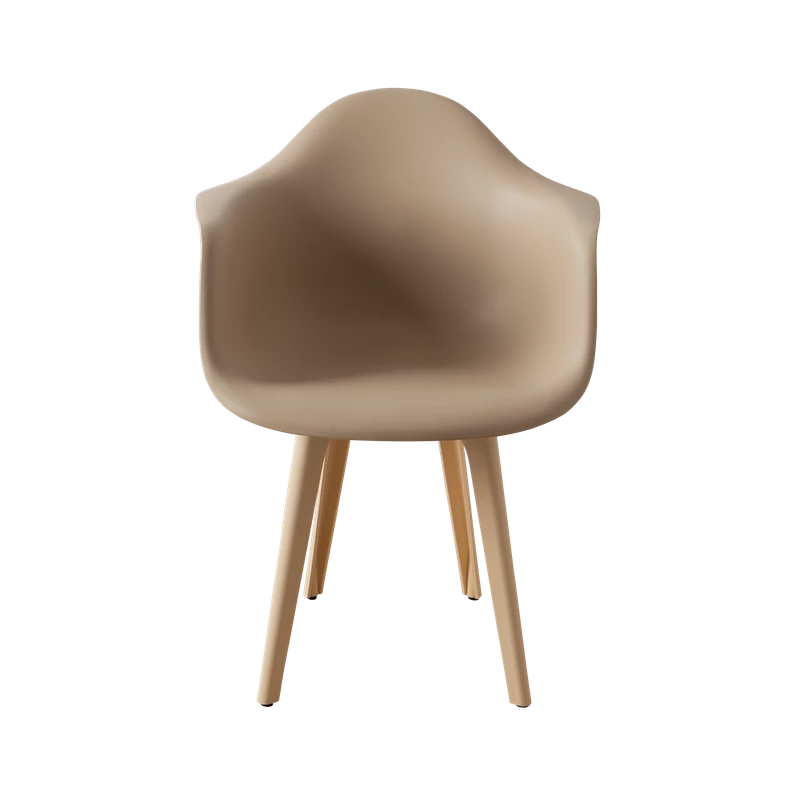 DERSTUHL Комплект стульев пластиковых 4 шт Plast Beige Eames (изображение №3)