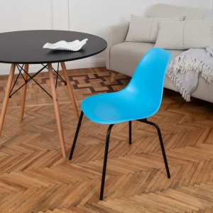 Второе фото. DERSTUHL Комплект стульев пластиковых 4 шт Elegant Black Eames