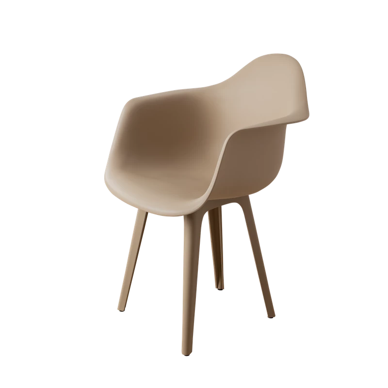 DERSTUHL Комплект стульев пластиковых 2 шт Plast Dark Beige Eames (изображение №1)