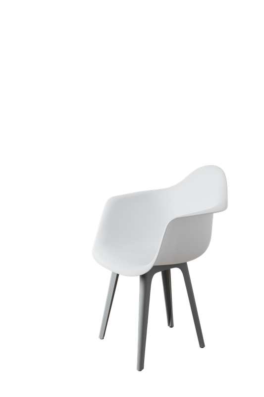 DERSTUHL Комплект стульев пластиковых 4 шт Plast Grey Eames