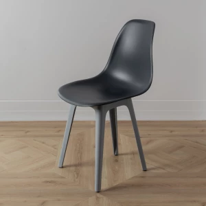 Второе фото. DERSTUHL Комплект стульев пластиковых 4 шт Plast Grey Eames