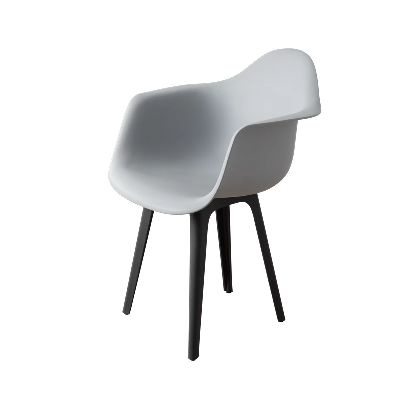 DERSTUHL Комплект стульев пластиковых 4 шт Plast Dark Grey Eames (изображение №1)