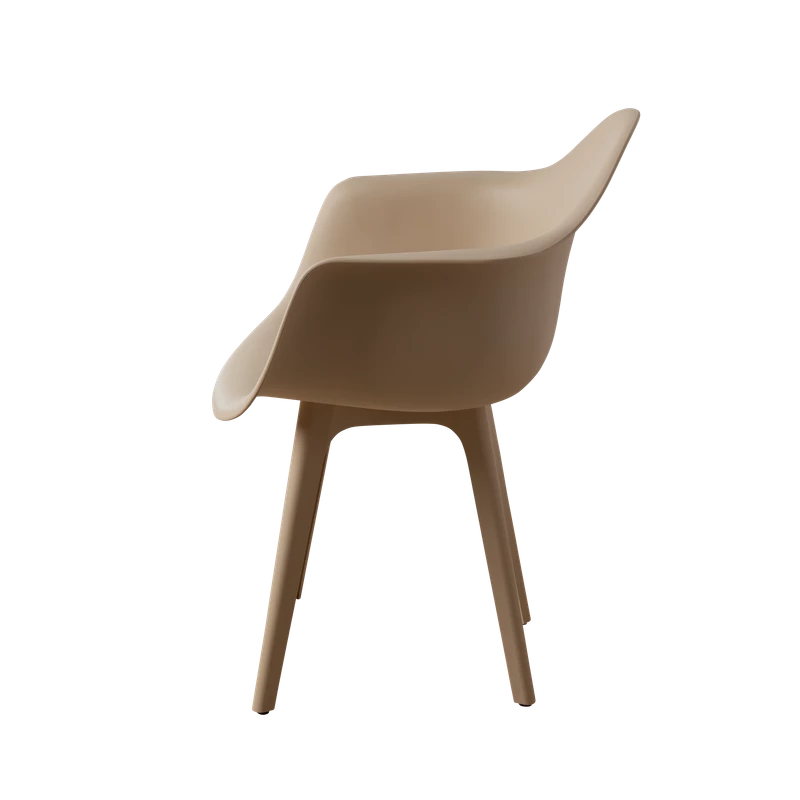 DERSTUHL Комплект стульев пластиковых 2 шт Plast Dark Beige Eames (изображение №5)