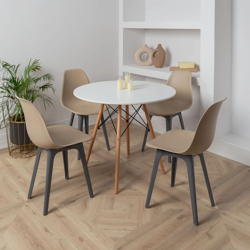 DERSTUHL Комплект стульев пластиковых 2 шт Plast Dark Grey Eames (изображение №2)