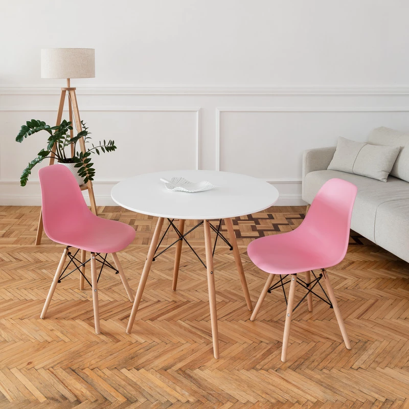 DERSTUHL Комплект стульев пластиковых 4 шт Wood Eames (изображение №2)
