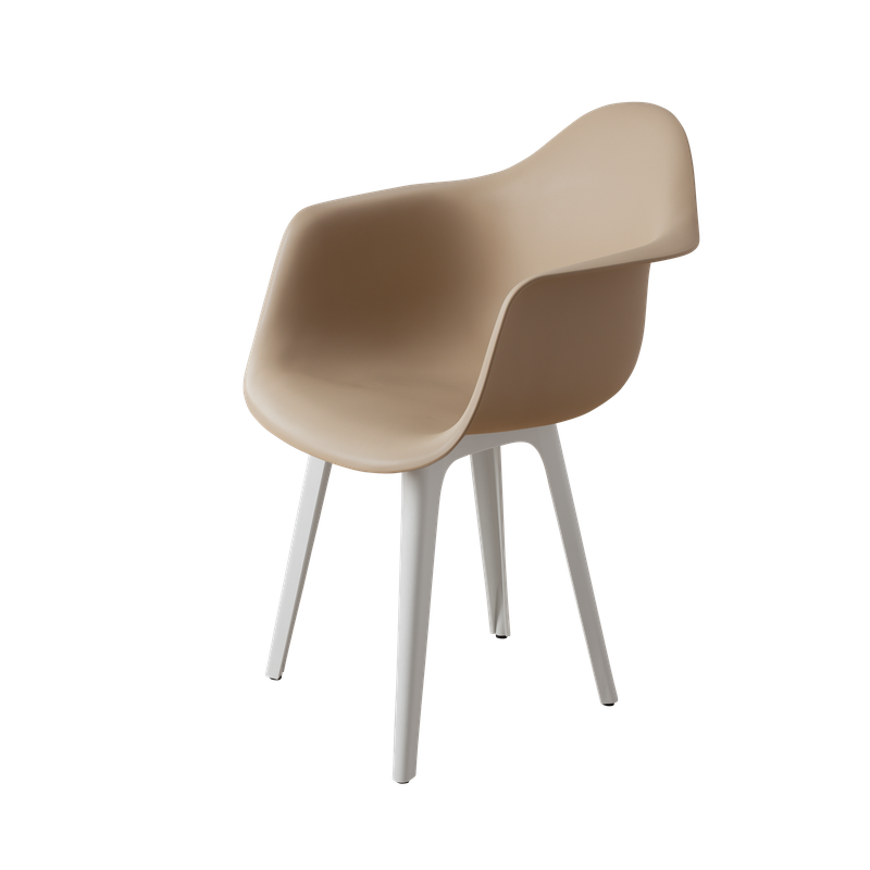 DERSTUHL Комплект стульев пластиковых 4 шт Plast White Eames