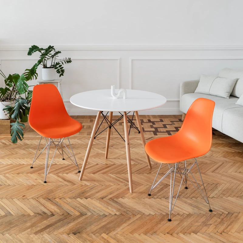 DERSTUHL Комплект стульев пластиковых 2 шт Chrom Eames (изображение №2)