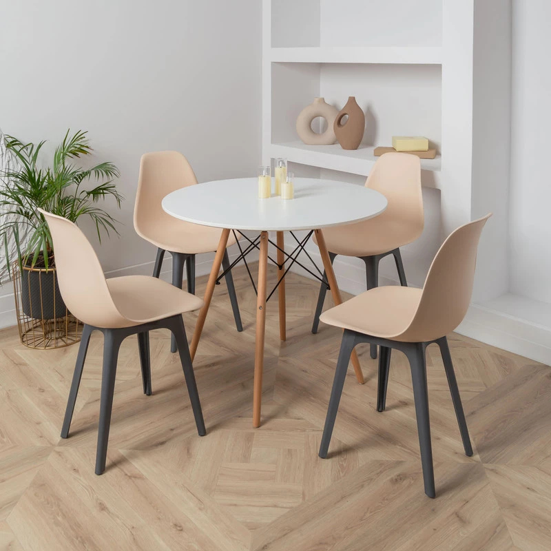 DERSTUHL Комплект стульев пластиковых 4 шт Plast Dark Grey Eames (изображение №2)