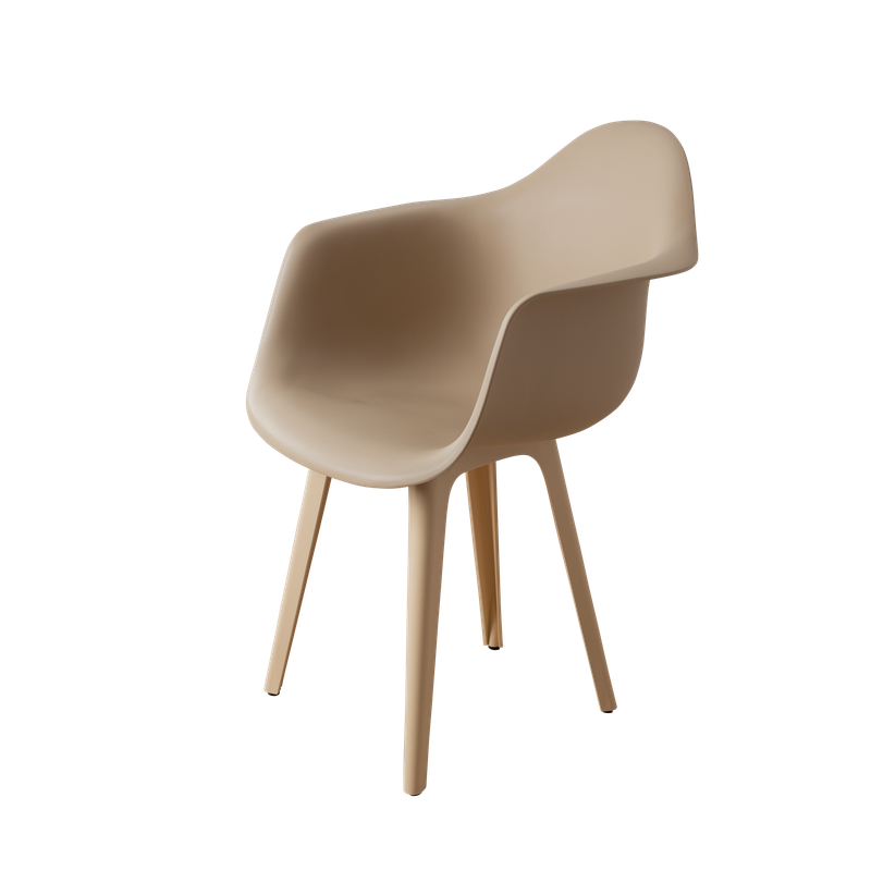 DERSTUHL Комплект стульев пластиковых 2 шт Plast Beige Eames