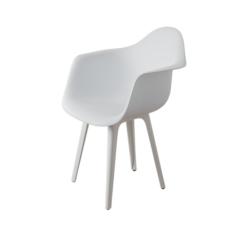 DERSTUHL Комплект стульев пластиковых 2 шт Plast White Eames