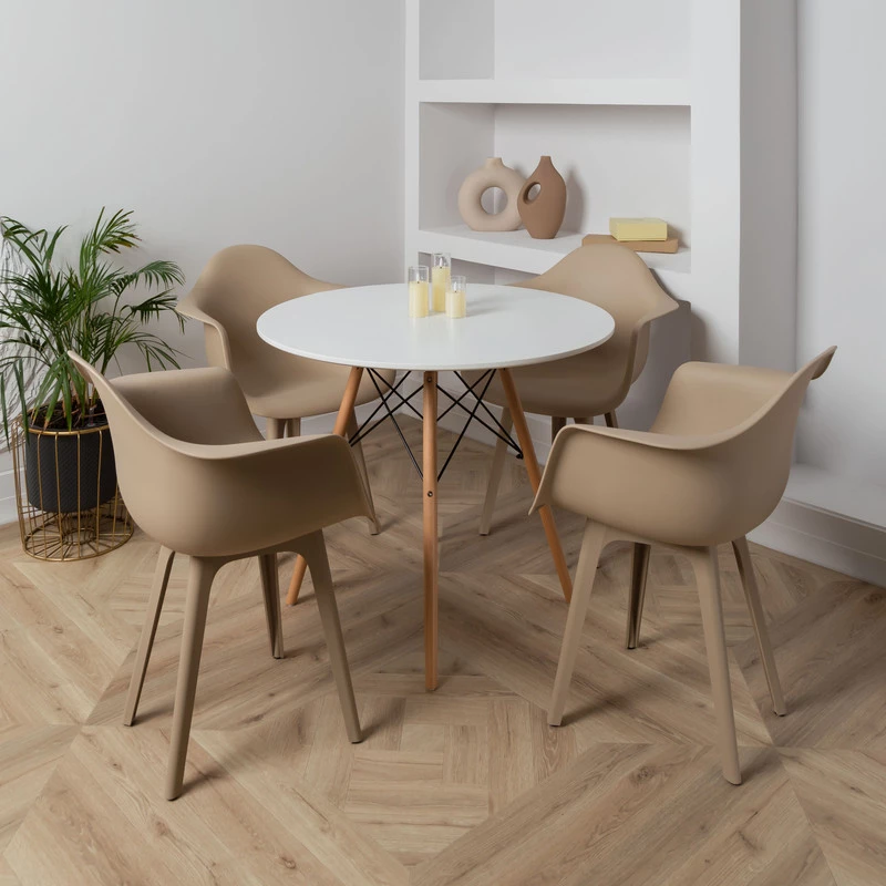 DERSTUHL Комплект стульев пластиковых 2 шт Plast Dark Beige Eames (изображение №7)