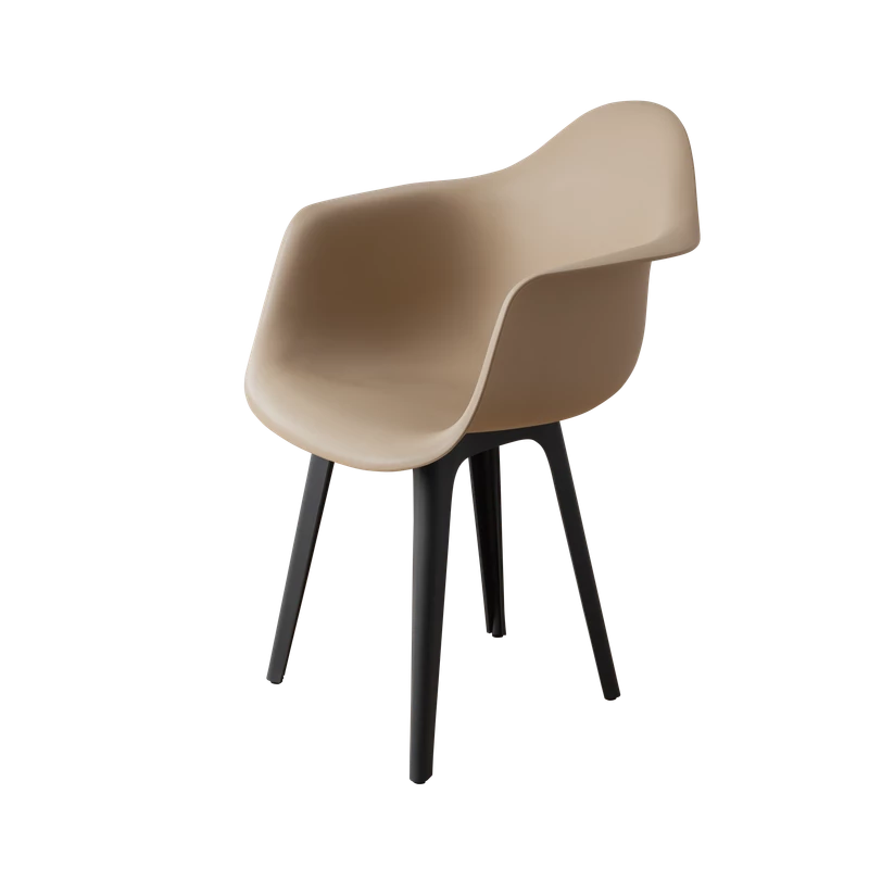DERSTUHL Комплект стульев пластиковых 4 шт Plast Dark Grey Eames (изображение №1)