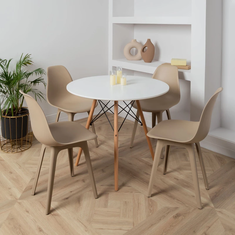 DERSTUHL Комплект стульев пластиковых 2 шт Plast Dark Beige Eames (изображение №7)