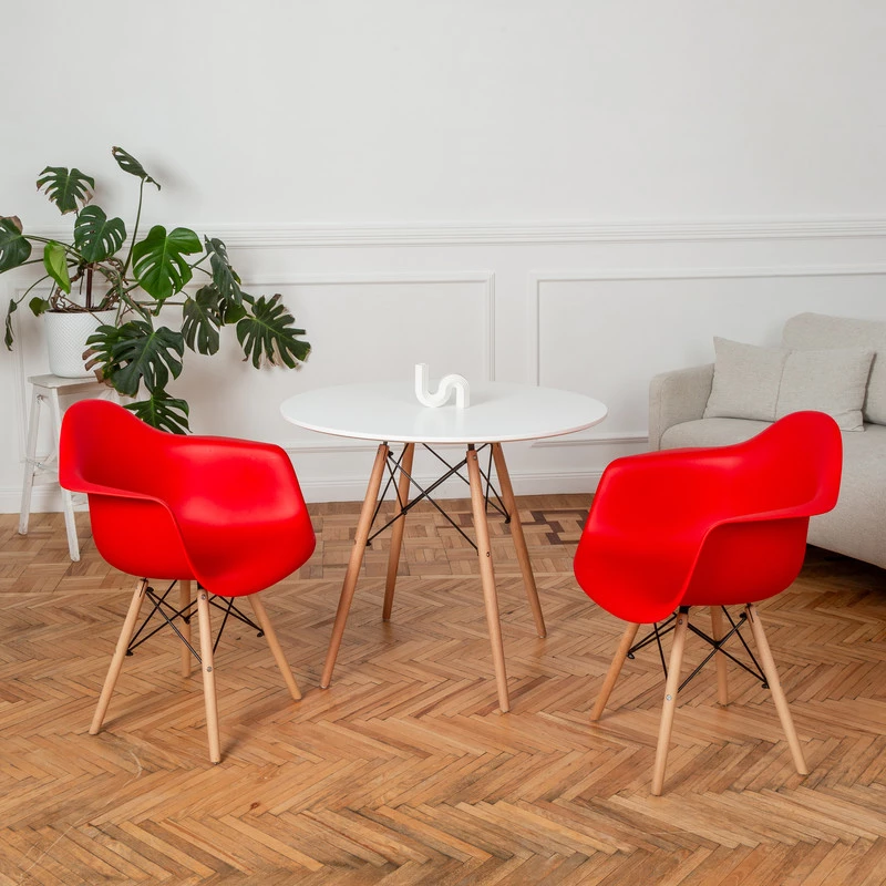 DERSTUHL Комплект стульев пластиковых 2 шт Wood Eames (изображение №2)