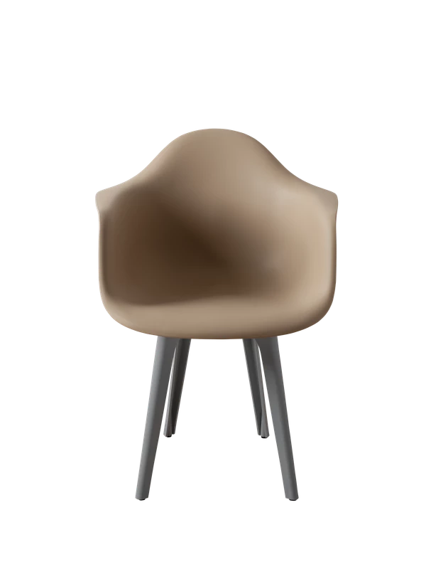 DERSTUHL Комплект стульев пластиковых 4 шт Plast Grey Eames (изображение №3)