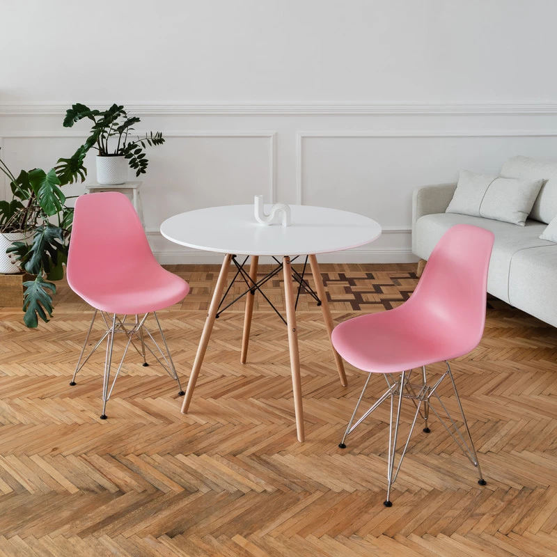 DERSTUHL Комплект стульев пластиковых 4 шт Chrom Eames (изображение №2)