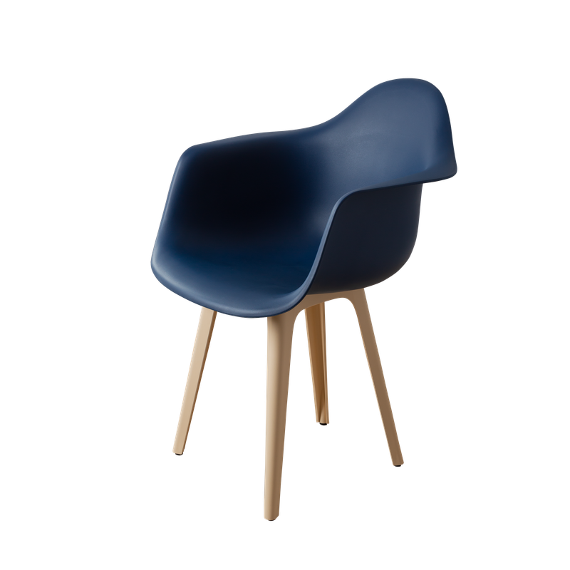 DERSTUHL Комплект стульев пластиковых 2 шт Plast Beige Eames