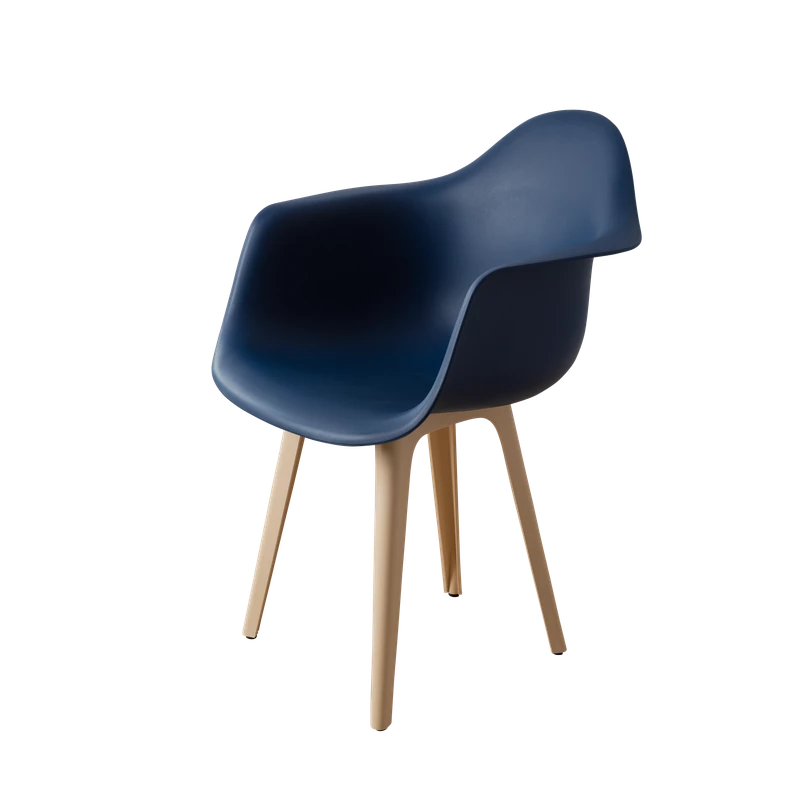 DERSTUHL Комплект стульев пластиковых 2 шт Plast Beige Eames (изображение №1)