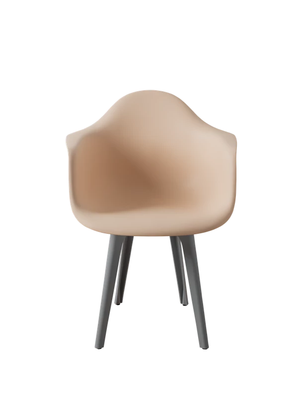 DERSTUHL Комплект стульев пластиковых 4 шт Plast Grey Eames (изображение №3)