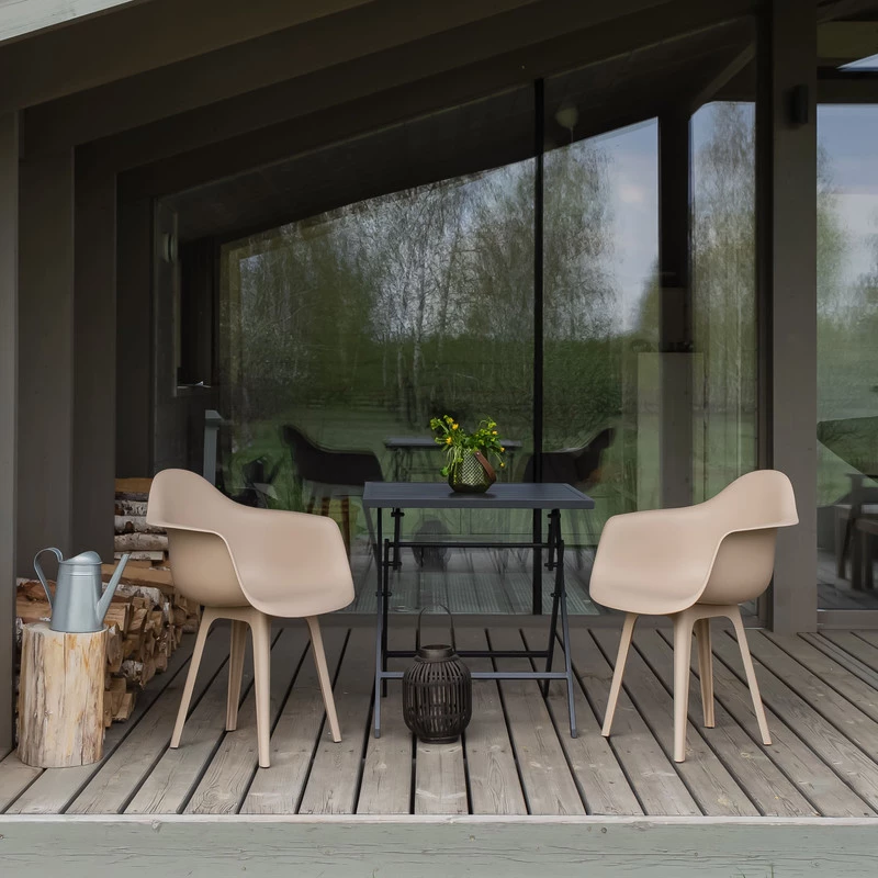 DERSTUHL Комплект стульев пластиковых 2 шт Plast Dark Beige Eames (изображение №2)