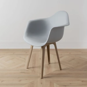 Второе фото. DERSTUHL Стул-кресло из пластика Plast Dark Beige Eames