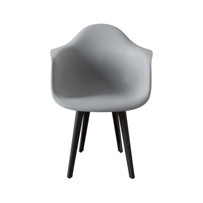 DERSTUHL Комплект стульев пластиковых 4 шт Plast Dark Grey Eames (изображение №3)