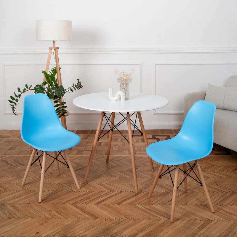 DERSTUHL Комплект стульев пластиковых 4 шт Wood Eames (изображение №2)
