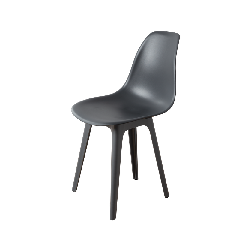 DERSTUHL Комплект стульев пластиковых 2 шт Plast Dark Grey Eames