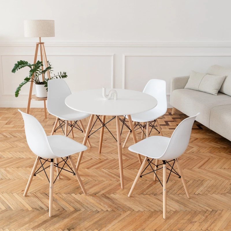DERSTUHL Комплект стульев пластиковых 4 шт Wood Eames (изображение №2)