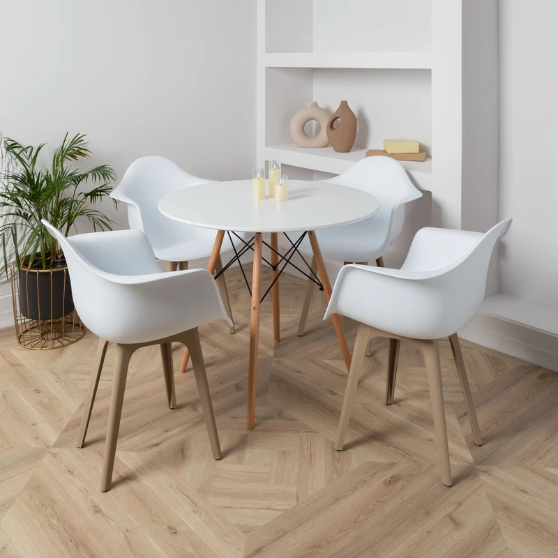 DERSTUHL Комплект стульев пластиковых 4 шт Plast Dark Beige Eames (изображение №2)
