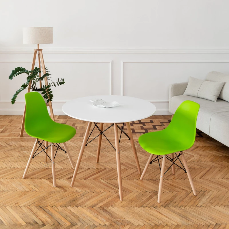 DERSTUHL Комплект стульев пластиковых 4 шт Wood Eames (изображение №2)