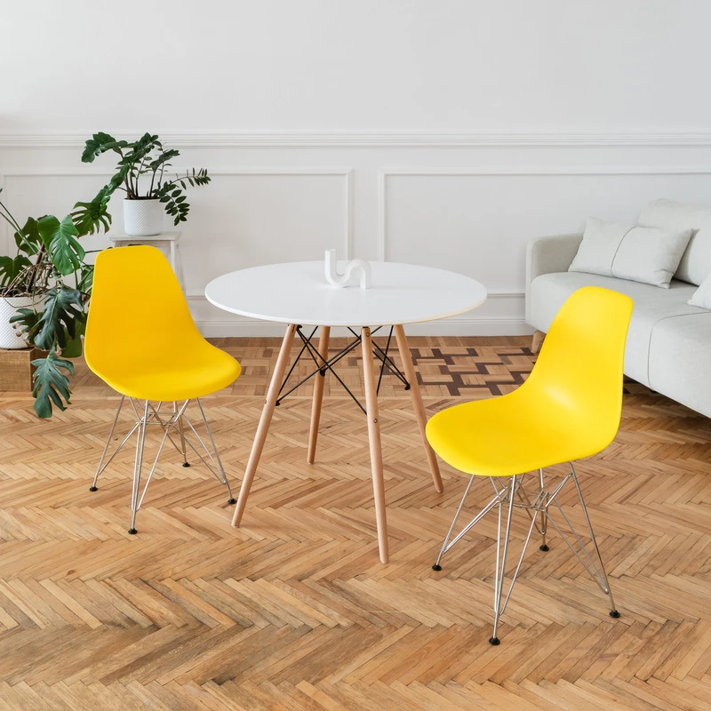 DERSTUHL Комплект стульев пластиковых 4 шт Chrom Eames (изображение №2)