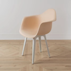 Второе фото. DERSTUHL Комплект стульев пластиковых 2 шт Plast White Eames