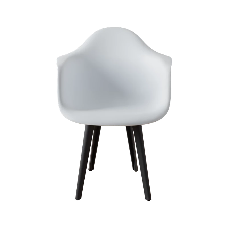 DERSTUHL Комплект стульев пластиковых 2 шт Plast Dark Grey Eames (изображение №3)