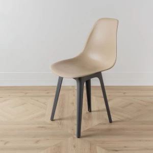 Второе фото. DERSTUHL Комплект стульев пластиковых 4 шт Plast Dark Grey Eames