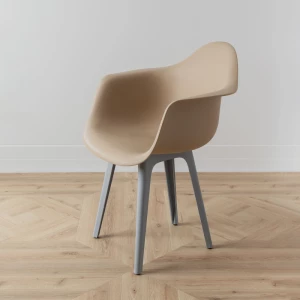 Второе фото. DERSTUHL Комплект стульев пластиковых 2 шт Plast Grey Eames