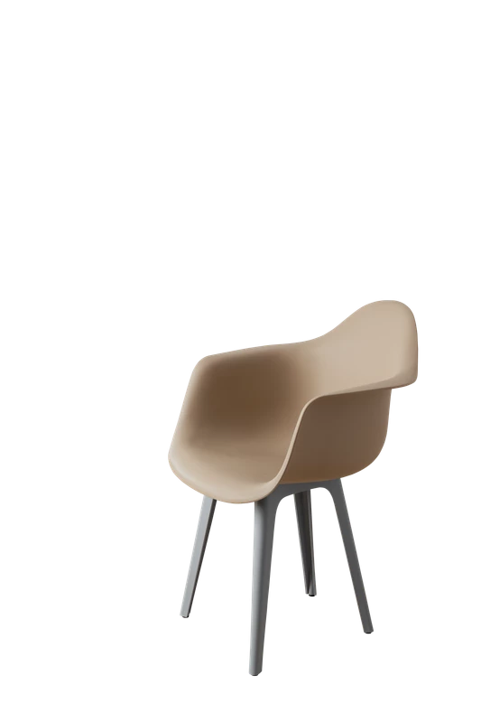 DERSTUHL Комплект стульев пластиковых 4 шт Plast Grey Eames (изображение №1)