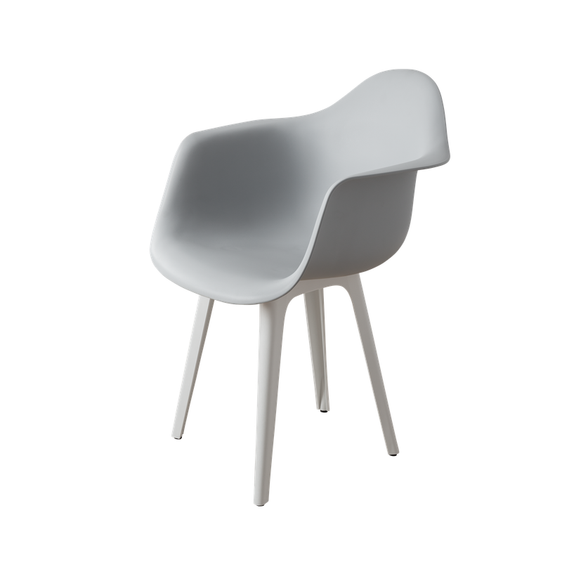 DERSTUHL Комплект стульев пластиковых 4 шт Plast White Eames