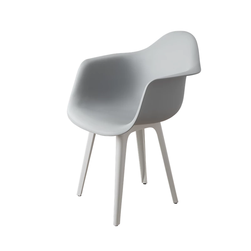 DERSTUHL Комплект стульев пластиковых 4 шт Plast White Eames (изображение №1)